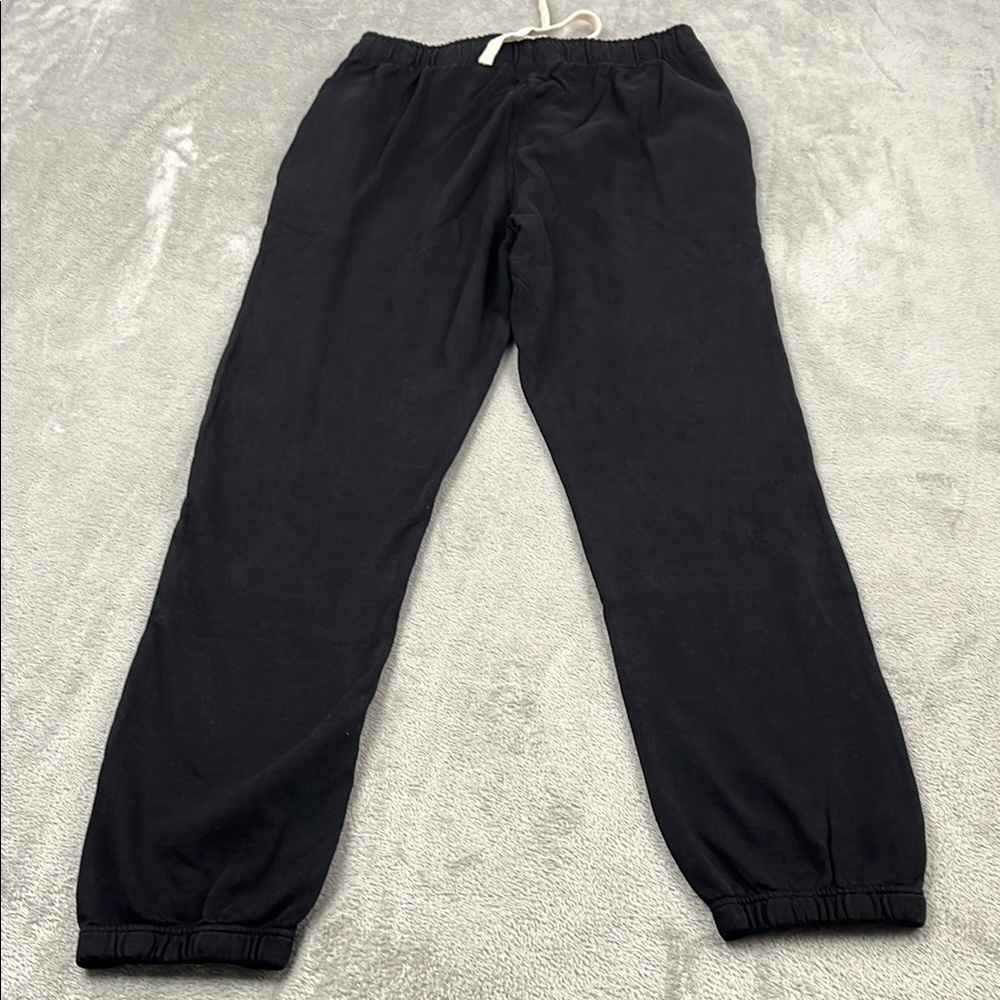 NEW‎ PACT M 100% Organic Cotton Joggers Black Unisex Sweatpants Pockets - Picture 13 of 15
